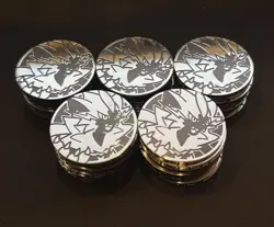 50X Pokemon TCG Silver Tempest Jumbo Collectors Coin ZERAORA Lot of 50 - Image 1