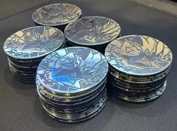 50X Pokemon TCG Silver Tempest Jumbo Collectors Coin ZERAORA Lot of 50 - Image 2