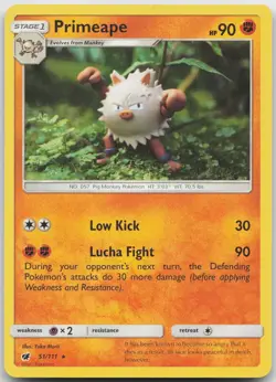 Pokemon Primeape 51/111 R Crimson Invasion LP - Image 1