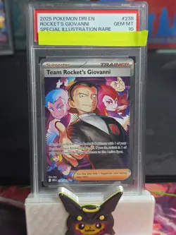 PSA 10 TEAM ROCKET'S GIOVANNI 2025 POKEMON DRI SPECIAL ILLUSTRATION RARE #238 - Image 1
