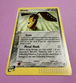 NM Pokemon Mawile 9/100 EX Sandstorm Holo Rare E-Reader NICE SWIRL - Image 1