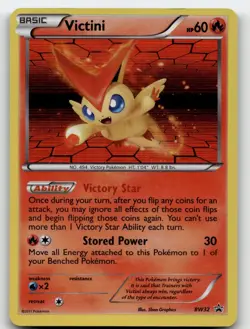 VICTINI BW32 PROMO HOLO BLACK AND WHITE PROMO POKEMON LIGHTLY PLAYED - Image 1