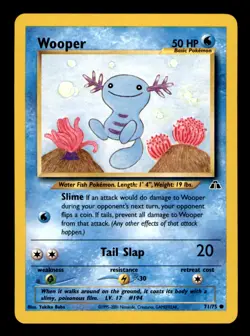 Wooper 71/75 Common Neo Discovery Pokemon Unlimited Near Mint - Image 1