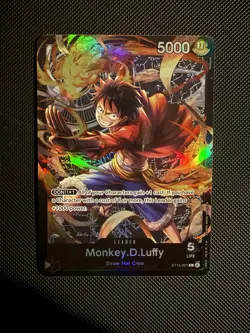 Monkey.D.Luffy ST14-001 Foil Leader One Piece TCG Starter Deck 14: 3D2Y English - Image 1
