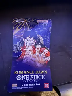 One Piece OP-01 Romance Dawn Sleeved Booster Pack First Wave Pre Errata Sealed - Image 1