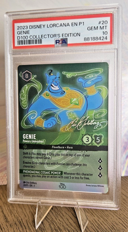 Disney Lorcana Genie Powers Unleashed 20/P1 D100 Collector’s Edition PSA 10 - Image 1