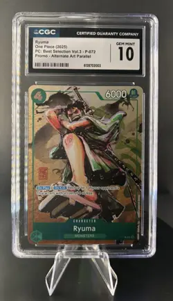 2025 ONE PIECE PREMIUM CARD COLLECTION -BEST SELECTION VOL.3- #072 RYUMA CGC 10 - Image 1