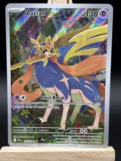 Pokemon TCG Card Zacian 100/094 Phantasmal Flames Illustration Rare - NM - Image 2