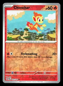 Chimchar 031/167 Twilight Masquerade NM Reverse Holo Pokemon Card TCG - Image 1