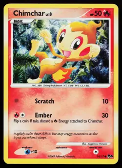 Chimchar 014/017 Common POP Series 6 Pokemon Card - Image 1