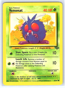 Venonat 63/64 Jungle NM or LP Pokemon Card - Image 1