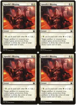 MTG Apostle's Blessing x4 Modern Masters 2015 Common NM Playset - Image 1