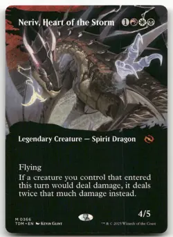 Neriv, Heart of the Storm (Borderless) #366 NM Tarkir Dragonstorm TDM Magic MTG - Image 1