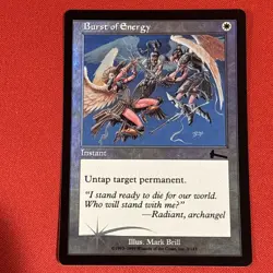 Magic The Gathering Urza's Legacy ULG 1999 #3 Burst of Energy NM FOIL x1 LOT1 - Image 1