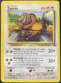 Tauros 47/64 Jungle Regular - Pokemon Card - Image 1