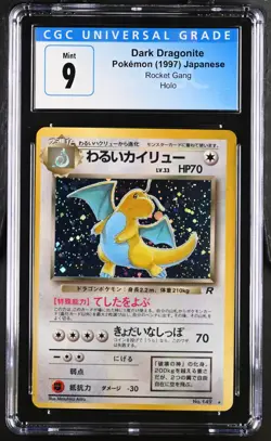 1997 Pokemon Japanese Rocket Gang #149 Dark Dragonite Holo CGC 9 MINT - Image 1