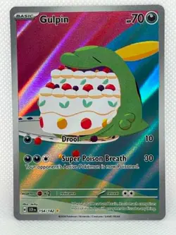 Pokemon Stellar Crown - Gulpin 154/142 - Illustration Rare - NM/M Condition - Image 1