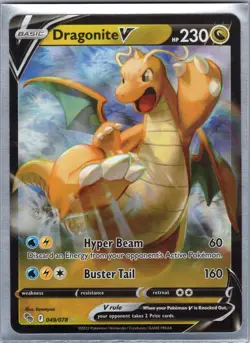 Dragonite V Holo Ultra Rare Pokemon GO 049/078 NM - Image 1