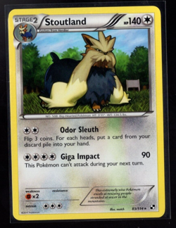 Stoutland 83/114 Non Holo Rare Black & White Pokemon TCG Near Mint - Image 1