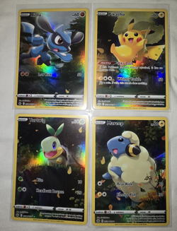 Pokemon TCG Near MintCrown Zenith Galarian Gallery Holo Lot 4 ft. Pikachu - Image 1
