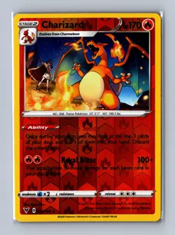 Charizard Reverse Holo Pokemon SWSH04: Vivid Voltage #025/185 - Image 1