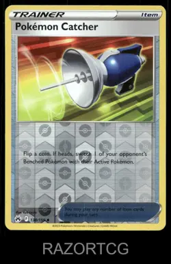 POKEMON CATCHER 138/159 UC CROWN ZENITH POKEMON REVERSE HOLO NM/M - Image 1