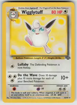 Wigglytuff 32/64 Rare Jungle Pokemon Unlimited Lightly Played - Image 1