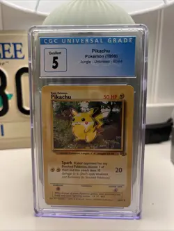 1999 Pokemon TCG Jungle Unlimited Pikachu 60/64 CGC Excellent 5 - Image 1