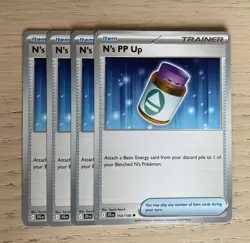 4x N's PP Up 153/159 Pokemon TCG Journey Together NM Playset Lot Trainer Item - Image 1