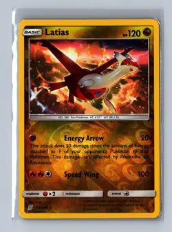 Latias Rare,Reverse Holo Pokemon SM - Unified Minds #153/236 - Image 1