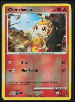 Chimchar 70/127 Common Platinum Pokemon Reverse Holo Lightly Played - Image 1
