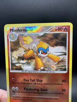 Pokemon TCG Monferno 56/127 Platinum Uncommon Reverse Holo MP - Image 3