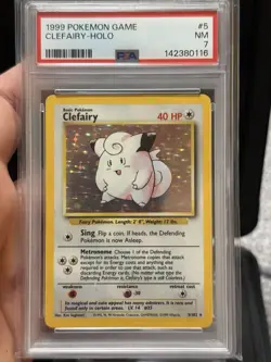 Clefairy 5/102 Holo Rare - Pokemon Base Set PSA 7 NM - Image 1