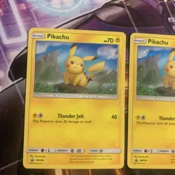 Pokemon TCG Pikachu SM183 Black Star Promo Holo Card SWIRLS - Lot of 3 - Image 1
