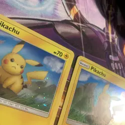 Pokemon TCG Pikachu SM183 Black Star Promo Holo Card SWIRLS - Lot of 3 - Image 2