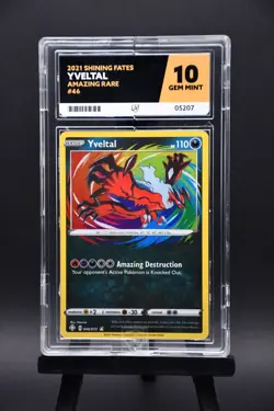 Pokemon TCG Card | Yvetal 046/072 | Shining Fates | Amazing Rare | ACE Grade 9 - Image 1