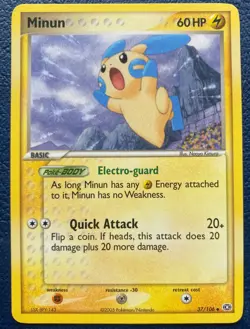Minun 37/106 EX Emerald (2005) Vintage Pokemon Card - NM/LP - Image 1