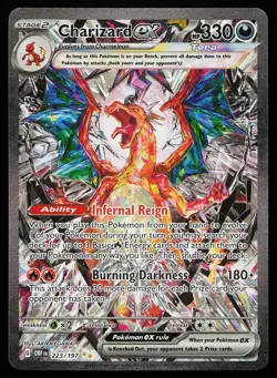 Charizard ex 223/197 Holo Special Illustration Rare Obsidian Flames Pokemon Card - Image 1