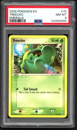 Pokemon Cards - PSA 8 Treecko 70/106 - Ex Emerald - NM-MT - PSA8 - Image 1