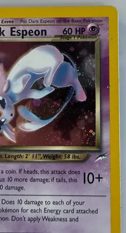 Dark Espeon Neo Destiny #4 Holo Unlimited Rare Card EX/MP (No Crease/Dents) - Image 3