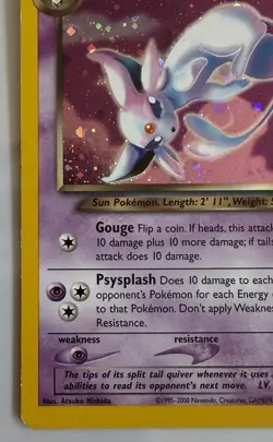 Dark Espeon Neo Destiny #4 Holo Unlimited Rare Card EX/MP (No Crease/Dents) - Image 5