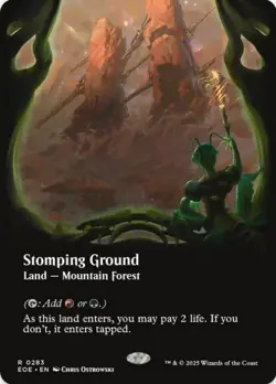 1 x Stomping Ground - Borderless - Edge of Eternities - LP - MTG - Image 1