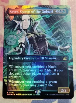Savra, Queen of the Golgari (Anime Borderless) (Foil) MTG Ravnica Remastered - Image 1