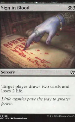 Sign in Blood - Commander: Duskmourn: House of Horror DSC - 156 - MTG Magic - Image 1