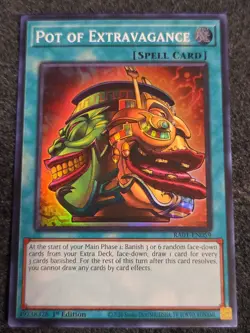 Yu-Gi-Oh! Pot Of Extravagance RA01-EN059, Super Rare, 1st Edition, NM - Image 1