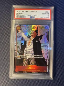 One Piece Shanks Manga 2024 OP09-004 PSA 10 - Image 1