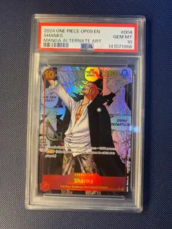 One Piece Shanks Manga 2024 OP09-004 PSA 10 - Image 2