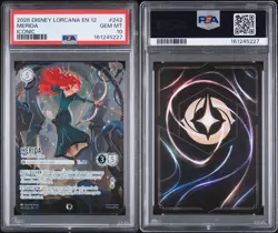 2026 DISNEY LORCANA EN 12-WILDS UNKNOWN #242 MERIDA ICONIC PSA 10 - Image 3