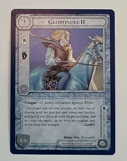 MIDDLE-EARTH CCG MECCG GLORFINDEL II THE WIZARDS UNLIMITED METW TWUL FIXED CARD - Image 1