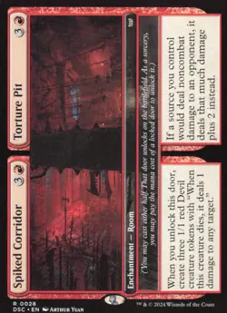 Spiked Corridor / Torture Pit - Commander: Duskmourn: House of Horror DSC 28 MTG - Image 1